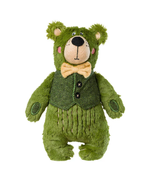Forest Green Bear Dog Toy