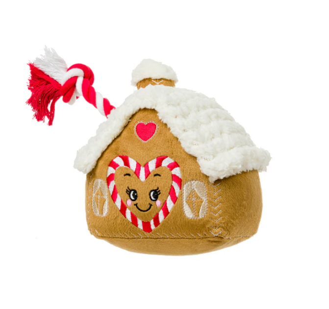 Christmas Gingerbread House Thrower Dog Toy