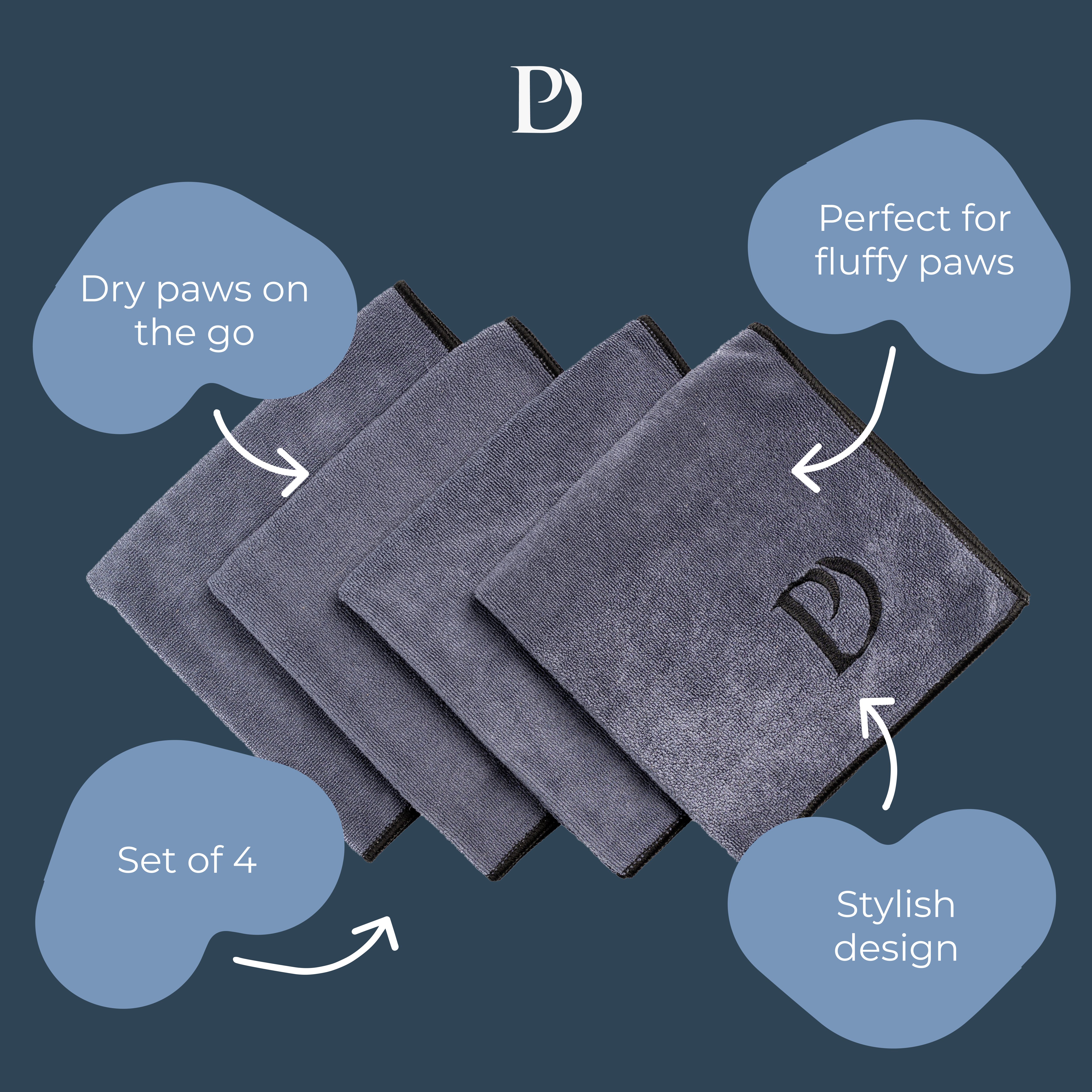 Luxury Dog Paw Towels