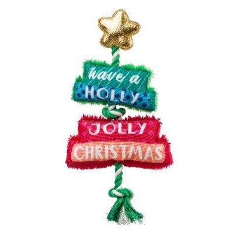 Christmas Merry & Bright Tree Dog Toy - Pawdaw of London