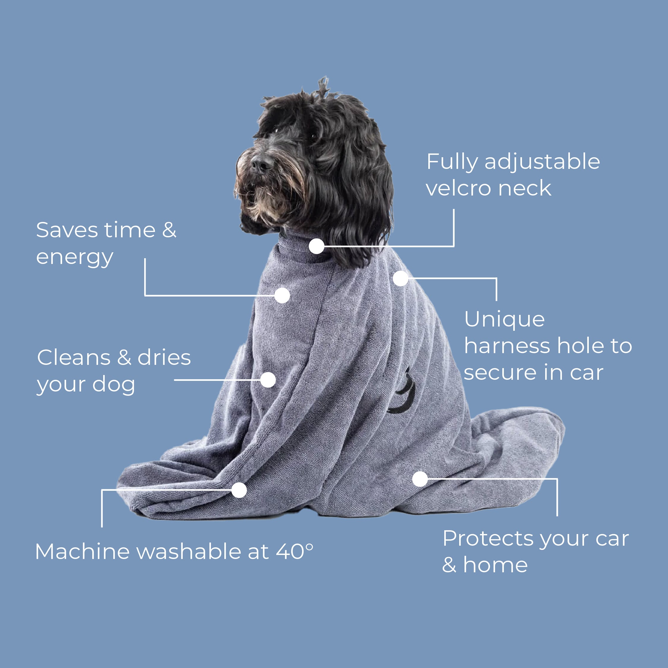 Luxury Dog Drying Bag - Pawdaw of London