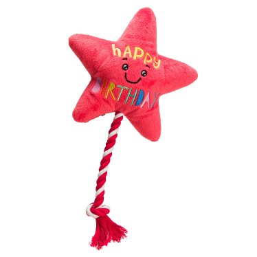 Birthday Star Balloon Rope Dog Toy - Pawdaw of London