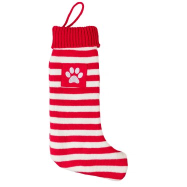 Christmas Striped Dog Stocking - Pawdaw of London