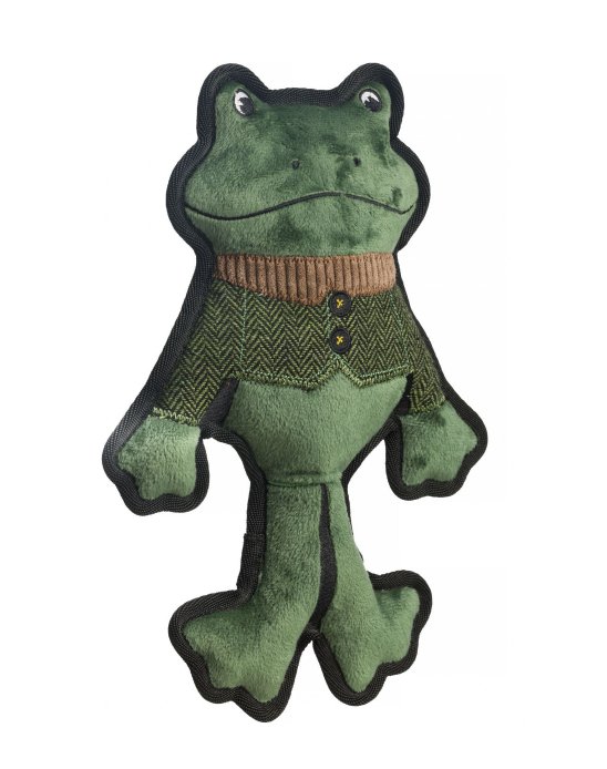 Green Tweed Frog Dog Toy - Pawdaw of London