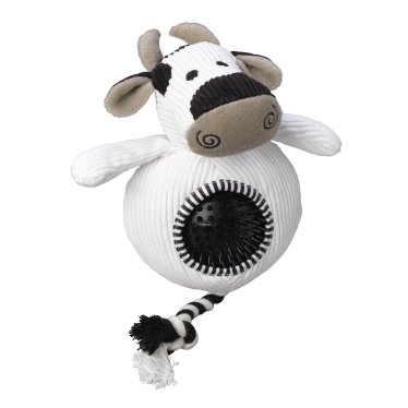 Spiky Ball Chord Dog Toy; Duck, Cow, Dog - Pawdaw of London